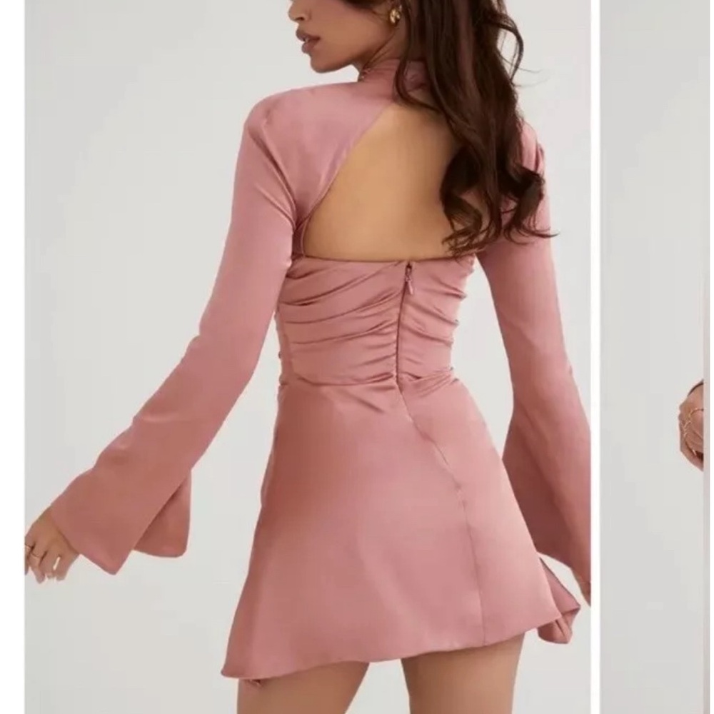 House of CB Toira Rose Pink Draped Corset Dress Size Small